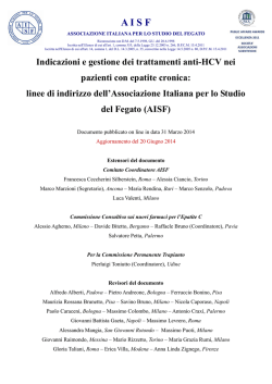 Documento aisf 20-06-2014 - La rete Epatologica Siciliana