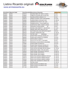 Listino ricambi Edilkamin Zara