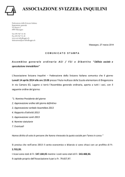 ASSOCIAZIONE SVIZZERA INQUILINI