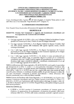 DECRETO N. 9 del 19 giugno 2014
