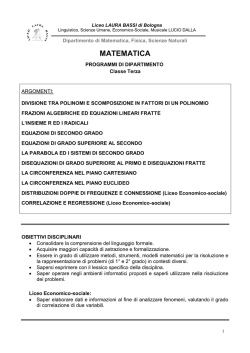Matematica 2 biennio/ultimo anno