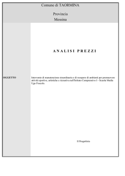 Comune di TAORMINA Provincia Messina ANALISIPREZZI