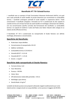Nanofluido HT 710- SchedaTecnica Specifiche del