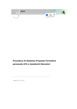 Procedura di Gestione Proposte Formative personale ATA e