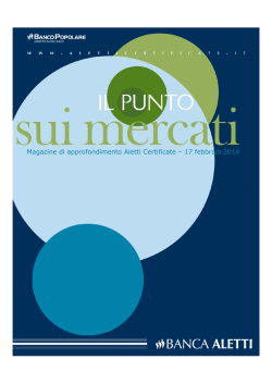 Magazine di approfondimento Aletti Certificate &ndash; 17 febbraio 2014