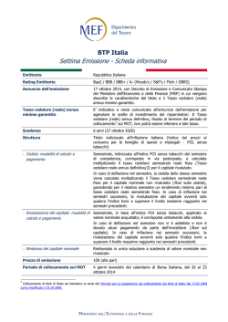 Scheda Informativa BTP Italia 27.10.2020