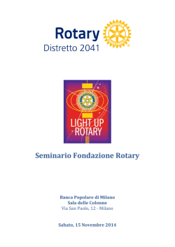 Seminario Fondazione Rotary