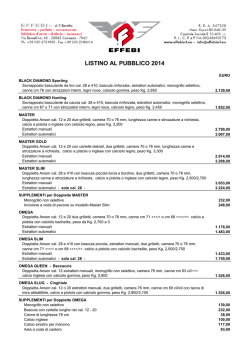 LISTINO AL PUBBLICO 2014