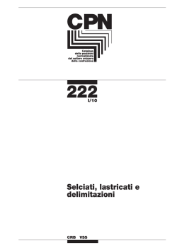 Selciati, lastricati e delimitazioni