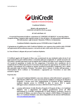 Condizioni Definitive