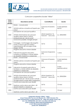 Curriculum cooperativa - Il Blue