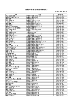 自転車安全整備店（静岡県）