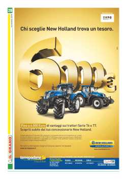 Chi sceglie New Holland trova un tesoro.