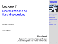 p1 - Sistemi Operativi - Universit&agrave; degli Studi di Roma Tor Vergata