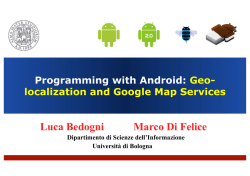 Luca Bedogni Marco Di Felice - Dipartimento di Informatica