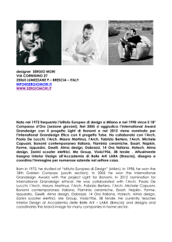 designer Sergio Mori - Libera Accademia di Belle Arti