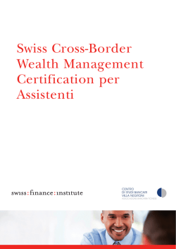 Swiss Cross-Border Wealth Management Certification per Assistenti