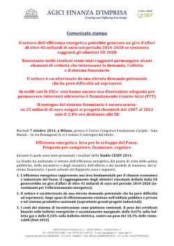 Scarica il comunicato stampa completo