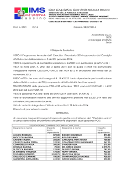Prot. n. 3921 C/14 Cassino, 28/07/2014 Al