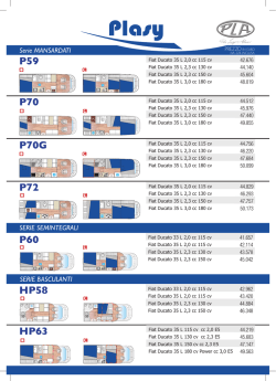 Listino Prezzi PLASY