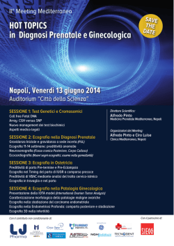 HOT TOPICS in Diagnosi Prenatale e Ginecologica