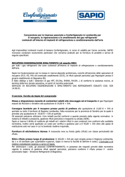CONVENZIONE SAPIO CONFARTIGIANATO