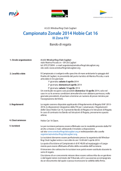 Campionato Zonale 2014 Hobie Cat 16