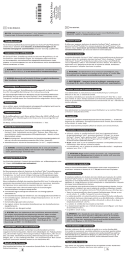 OneTouch® Ultra® Control Solution Insert Belgium