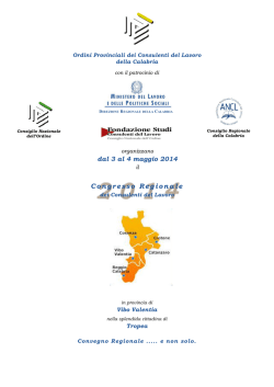 Congresso Regionale - Ordine dei Consulenti del lavoro