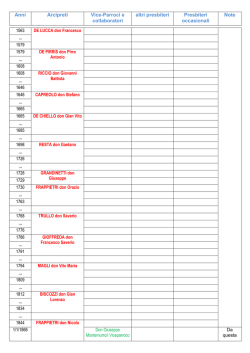 cronotassi - San Lorenzo Massafra