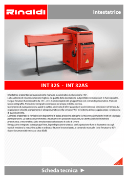Scheda tecnica intestatrice INT 32S - INT 32AS