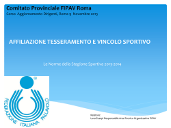 Il ruolo del dirigente sportivo nel mondo fipav
