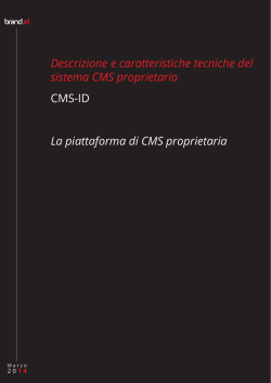 Descrizione e caratteristiche tecniche del sistema CMS