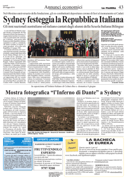 Sydney festeggia la Repubblica Italiana