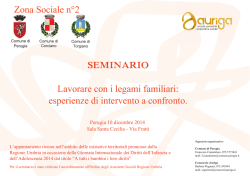 esperienze di intervento a confronto. Zona Sociale n&deg;2