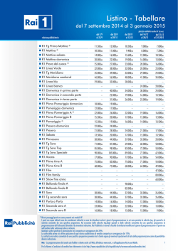Listino - Tabellare