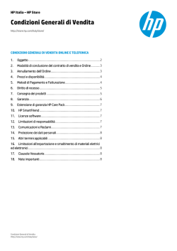 Condizioni Generali di Vendita - HP&reg; Official Store