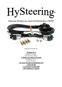 Timoneria idraulica per motori fuoribordo fino a 300 HP