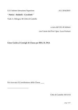 Linee Guida BES - IIS "Patrizi-Baldelli