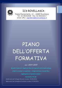 POF volume unico 2014-2015 versione del 19 ottobre