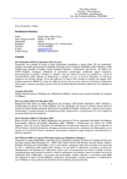 ponteri cv - Azienda Ospedaliera della Valtellina e della Valchiavenna