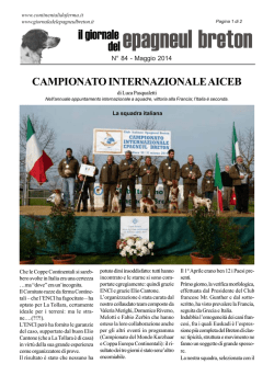CAMPIONATO INTERNAZIONALE AICEB di Luca Pasqualetti