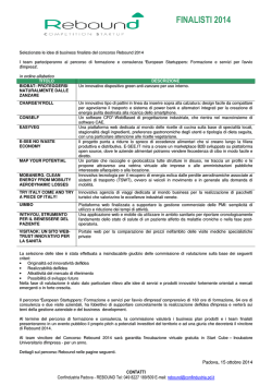 FINALISTI 2014 - Confindustria Padova