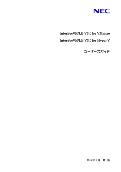 InterSecVM/LB V3.0 for VMware InterSecVM/LB V3.0 for