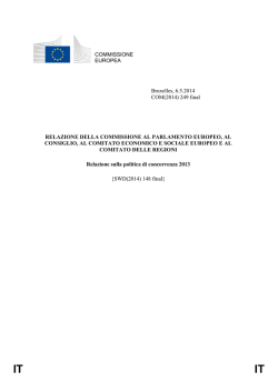 COMMISSIONE EUROPEA Bruxelles, 6.5.2014 COM(2014) 249