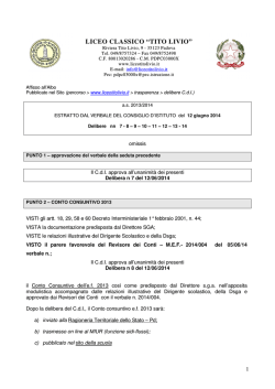 Delibere del 12 giugno 2014