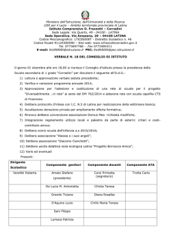 CdI del 01 dicembre 2014 - Verbale n. 18 - IC "Frezzotti