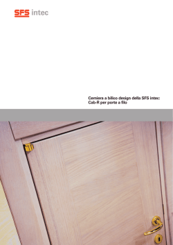 Cerniera a bilico design della SFS intec: Cab-R per porte a