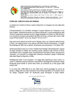 STORIA DEL COMITATO PAVIA ASTI SENEGAL La