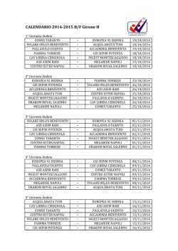 CALENDARIO 2014-2015 B/F Girone H